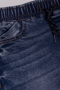 Pull On Denim Shorts Blue (1)