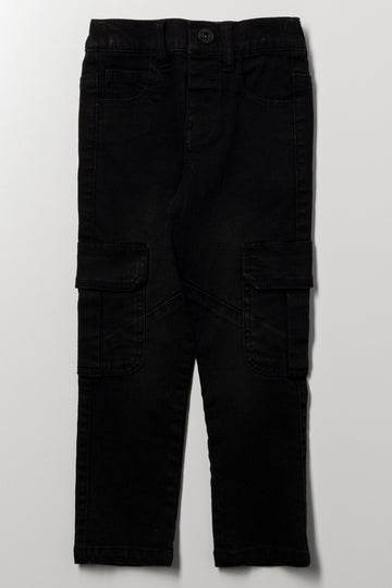 Cargo Denim Jeans Black
