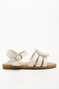 Daisy Trim Sandals White (1)