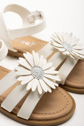 Daisy Trim Sandals White (2)