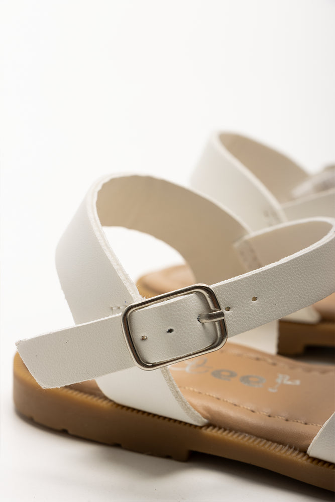 Daisy Trim Sandals White (3)