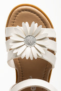 Daisy Trim Sandals White (4)