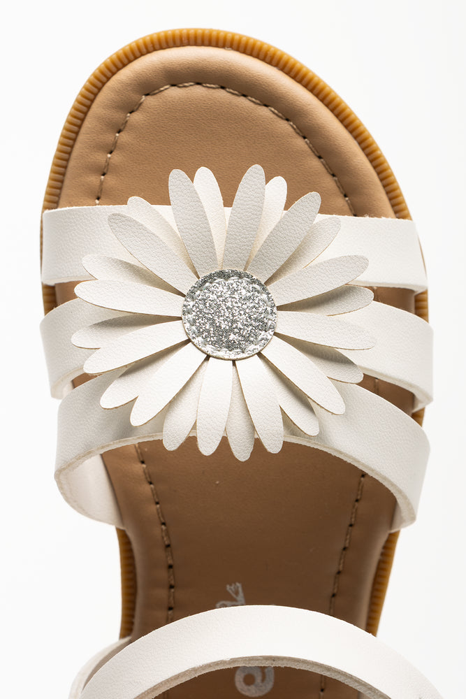 Daisy Trim Sandals White (4)