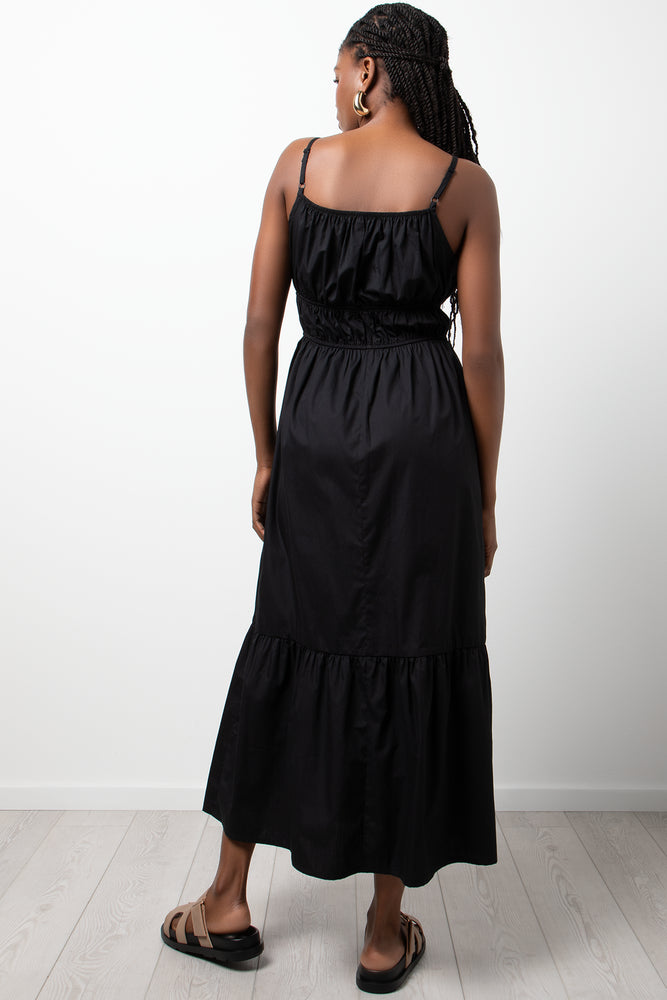 Tiered Maxi Dress Black (2)