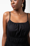 Tiered Maxi Dress Black (3)