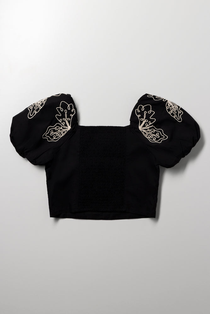 Puff Sleeve Top Black | Tops & T-Shirts | Ackermans Puff Sleeve Top Black | Tops & T-Shirts | Ackermans