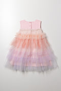 Tiered Mesh Dress Pink (3)