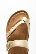 Toe Post Sandals Gold (4)