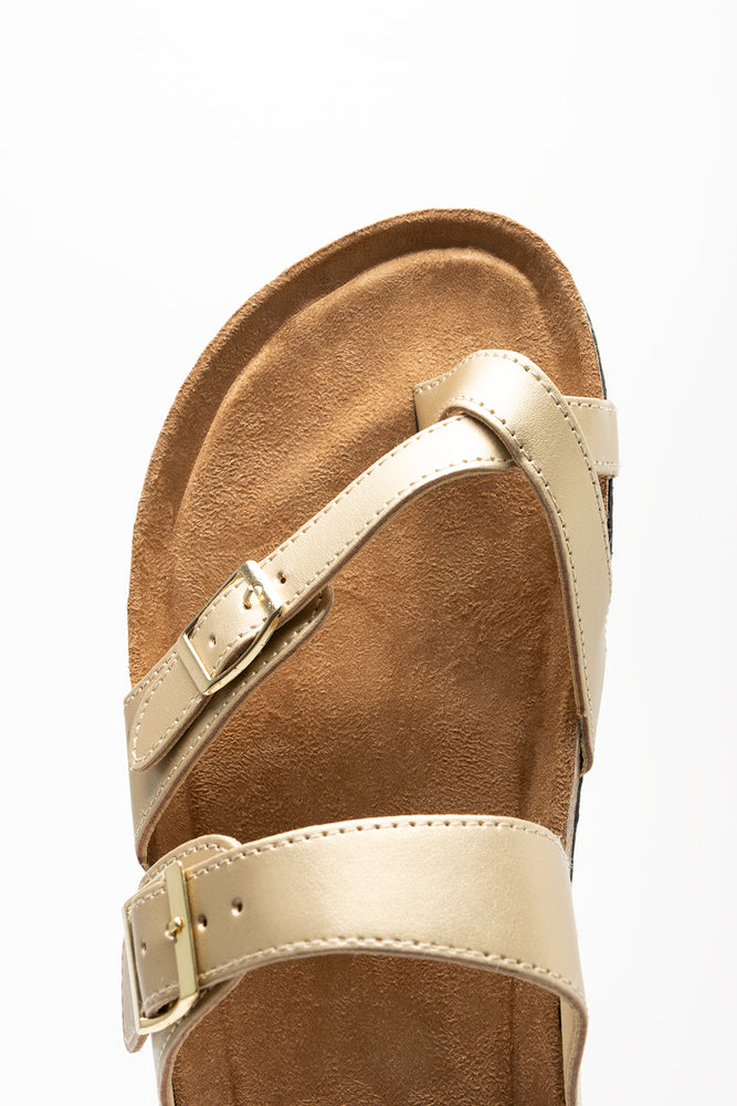 Toe Post Sandals Gold (4)