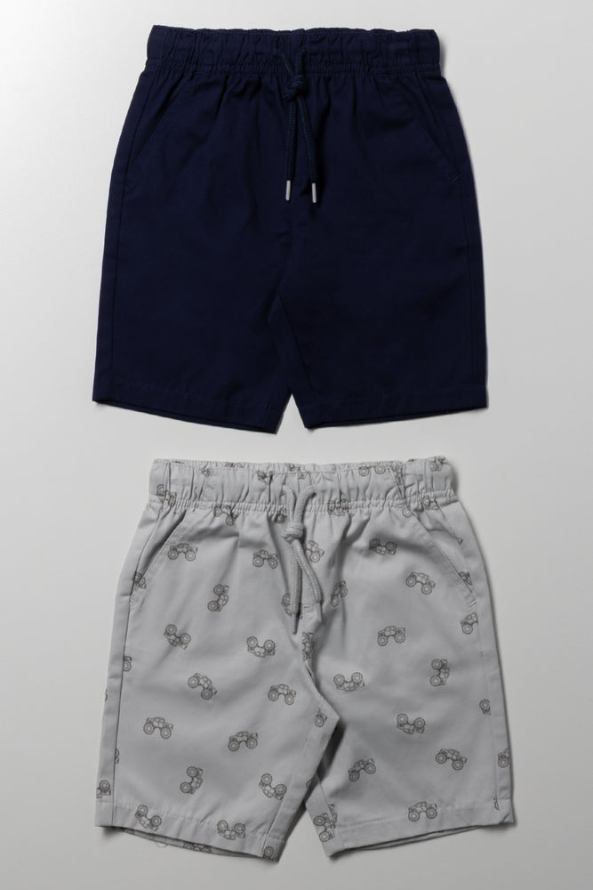 2 Pack Truck Shorts Navy And Grey