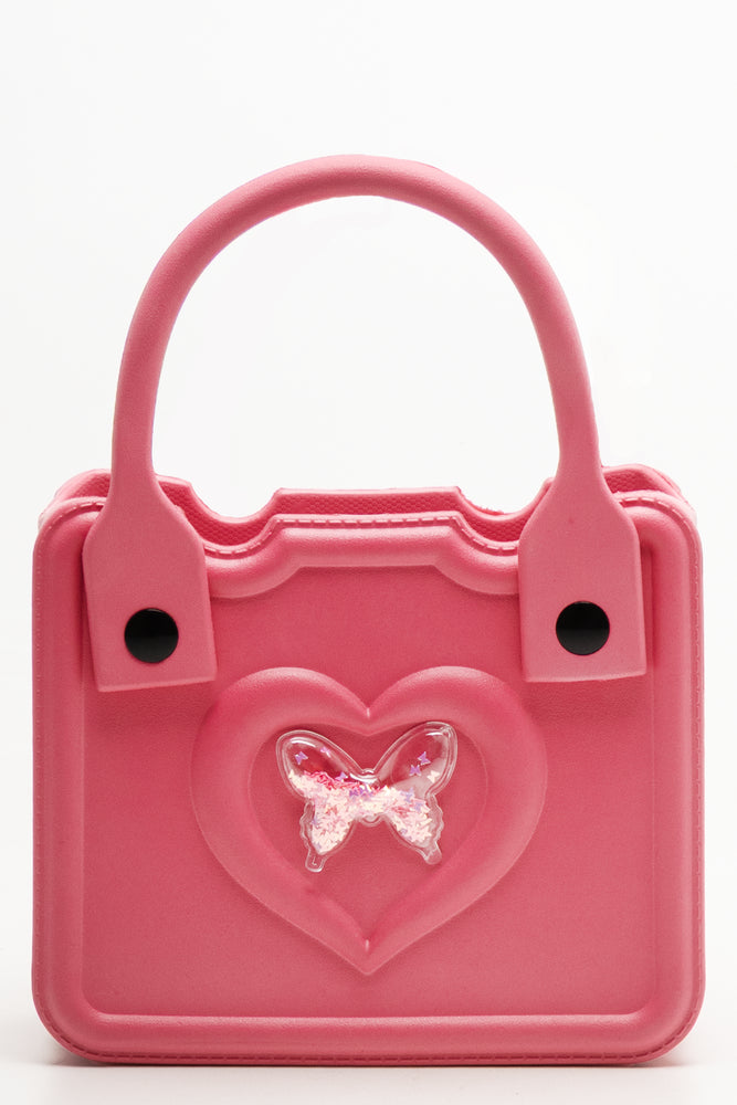 Moulded Heart Bag Pink