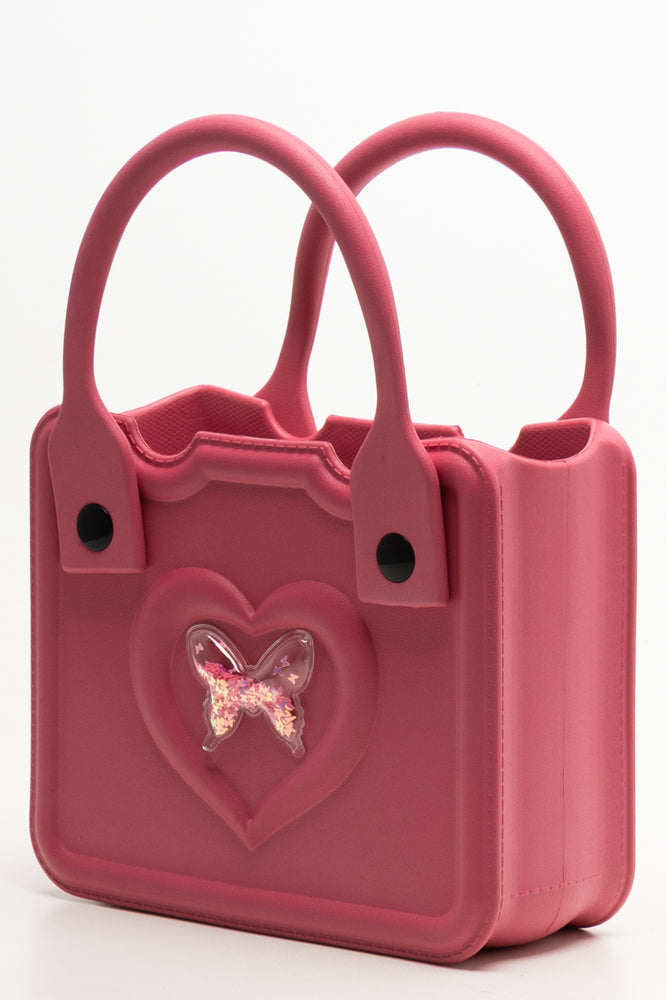 Moulded Heart Bag Pink