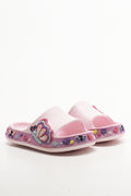 Butterfly Print Pool Slides Lilac