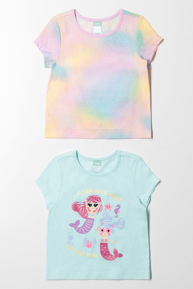 2 Pack T-Shirts Blue Multi