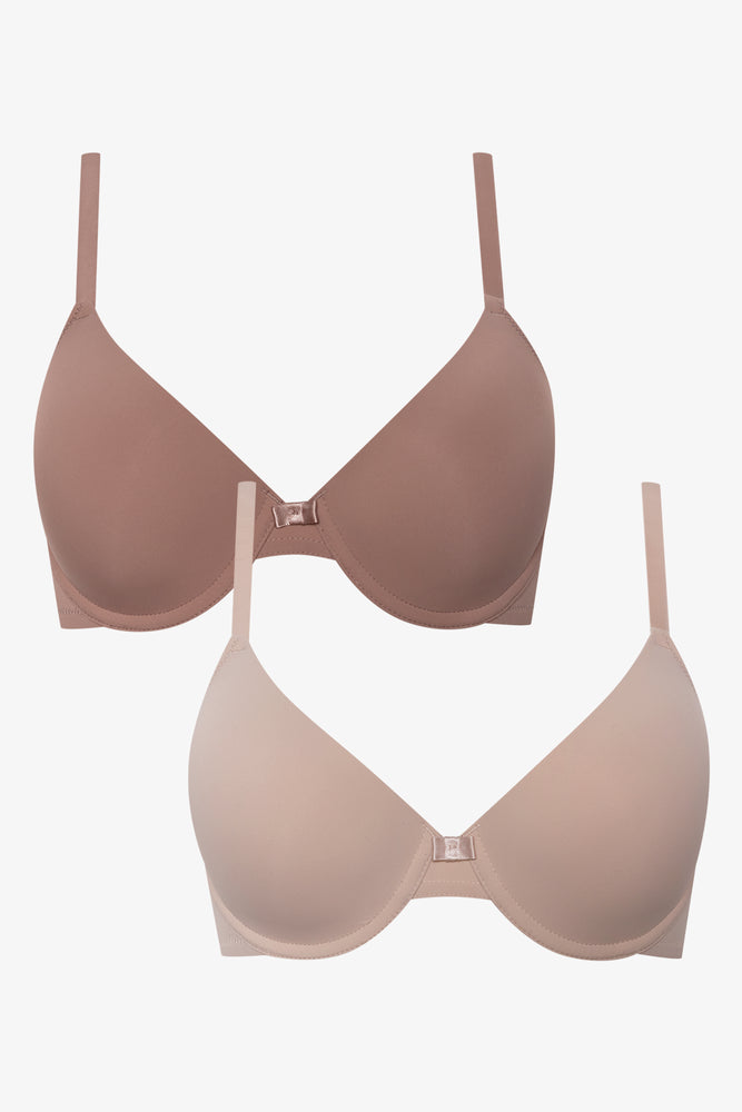 2 Pack T-Shirt Bra Natural