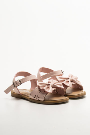 Bow Trim Sandals Pink