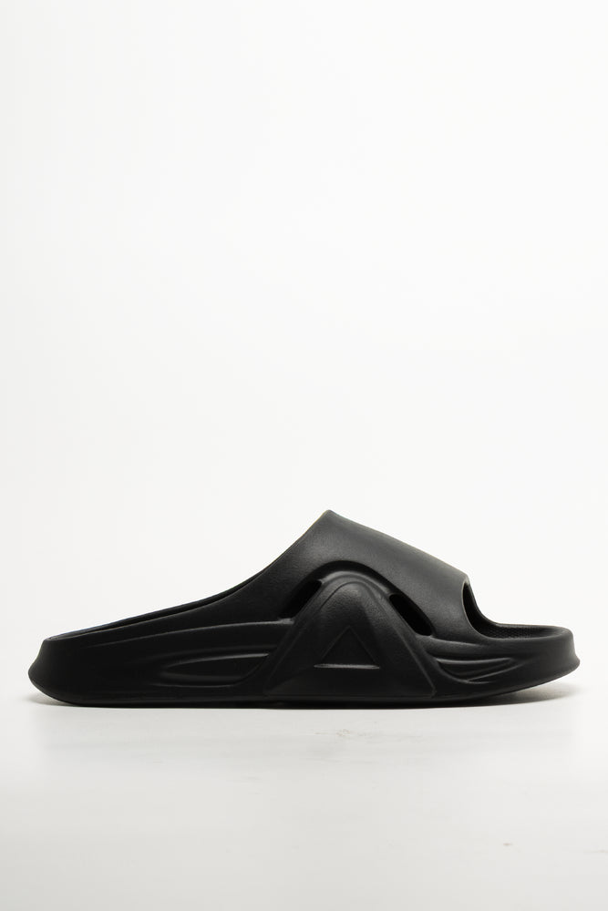 Moulded Triangle Slides Black