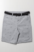Belted Chino Shorts Grey