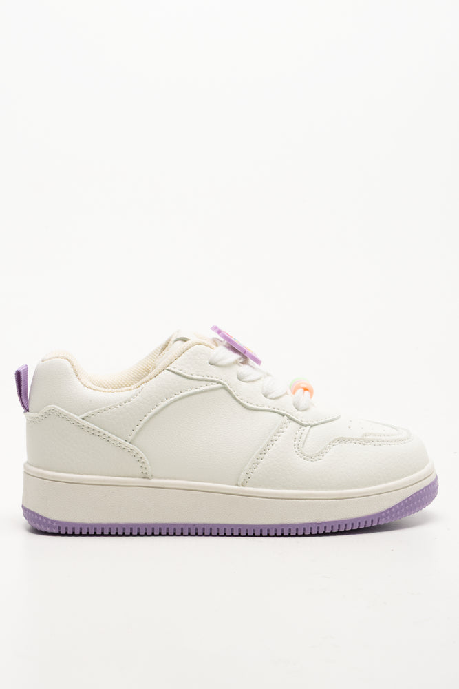 Butterfly Charm Sneakers White & Lilac
