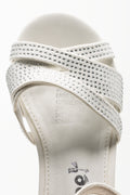 Diamante Block Heels White (4)