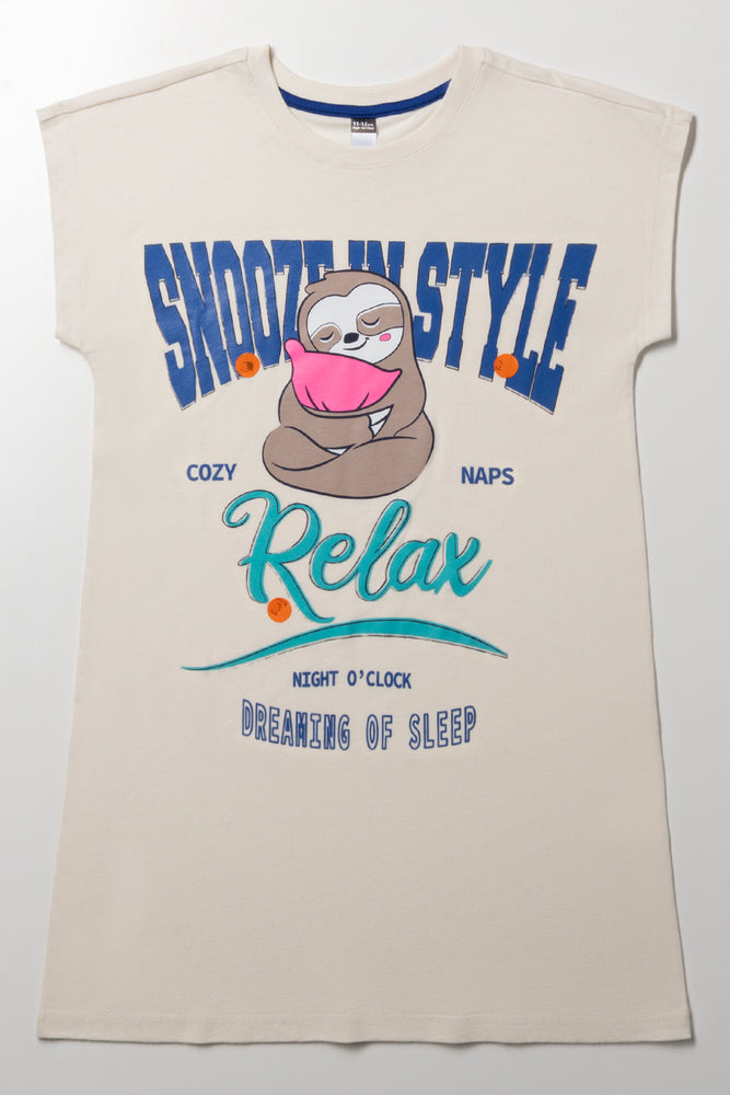 Snooze In Style Sleepshirt White