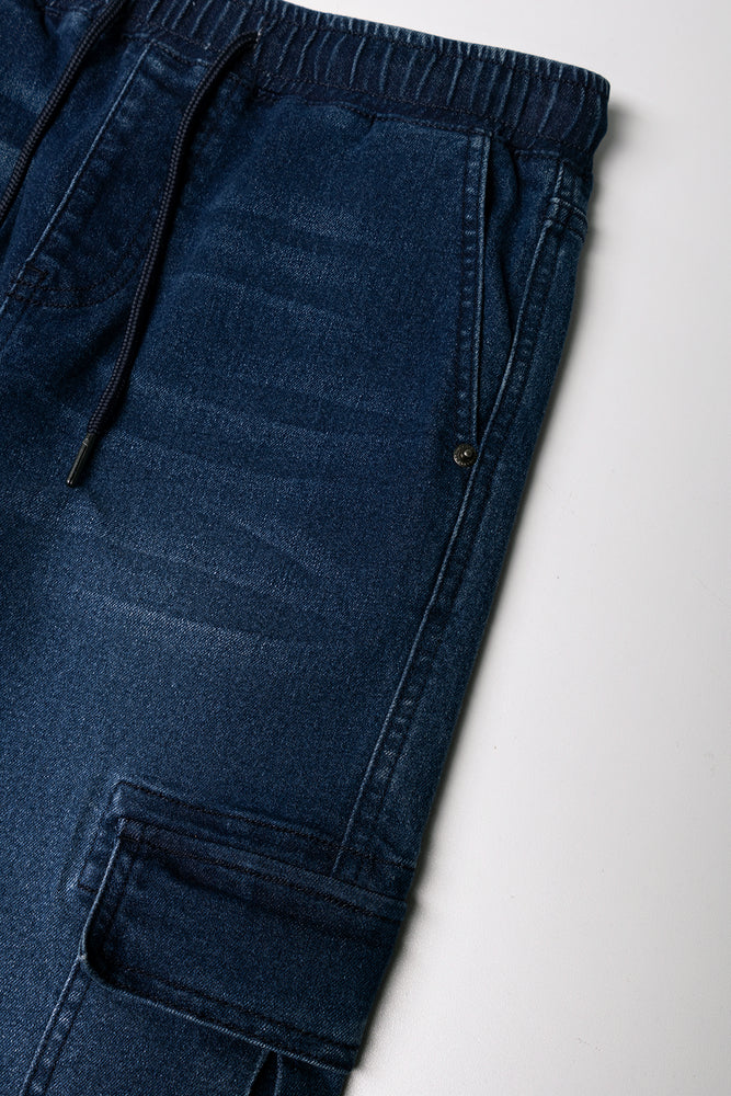 Denim Cargo Jogger Indigo (1)