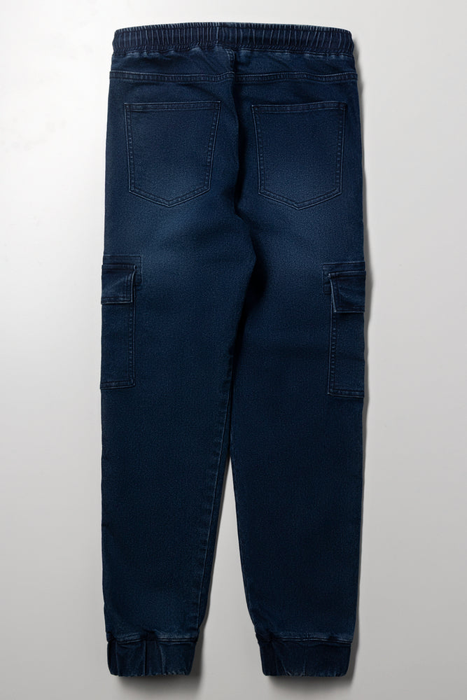 Denim Cargo Jogger Indigo (2)