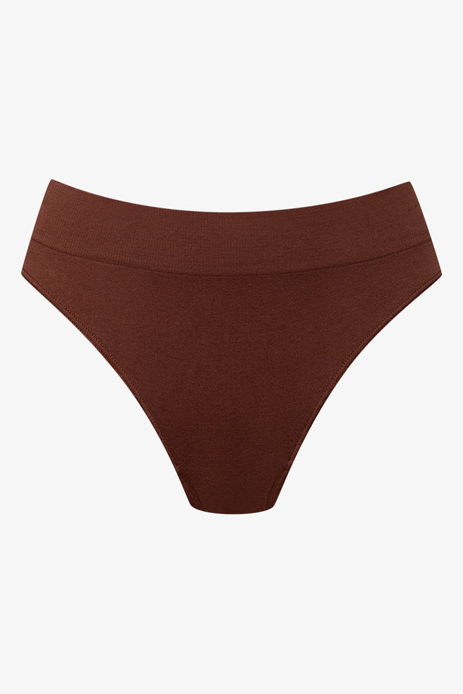 3 Pack Seamfree Thong Panties Brown, Natural And Pink (3)