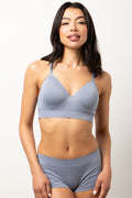 3 Pack Seamfree Boyleg Panties Navy, Blue And Natural
