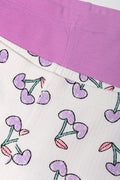 2 Pack Cherry Flare Leggings Cream And Purple (1)