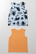 2 Pack Vests Blue And Orange (2)
