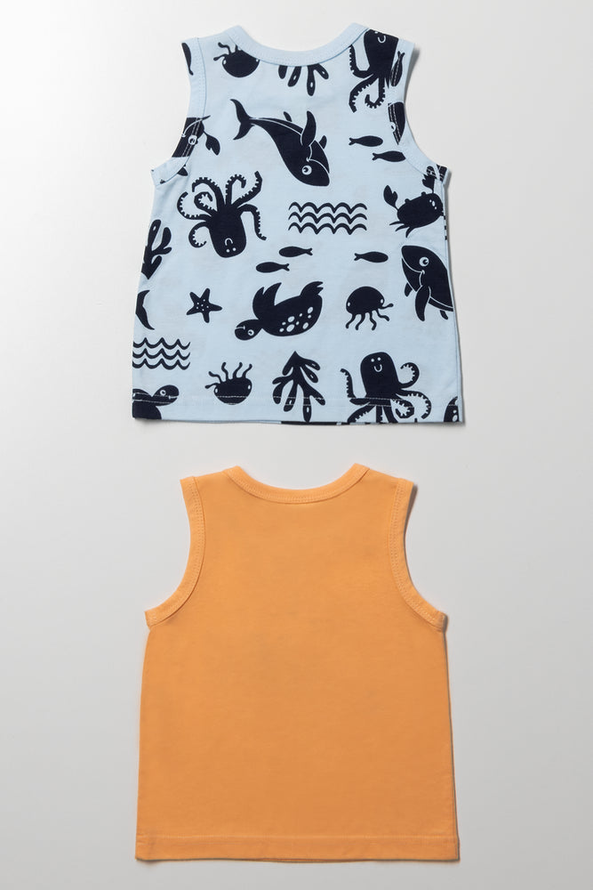2 Pack Vests Blue And Orange (2)