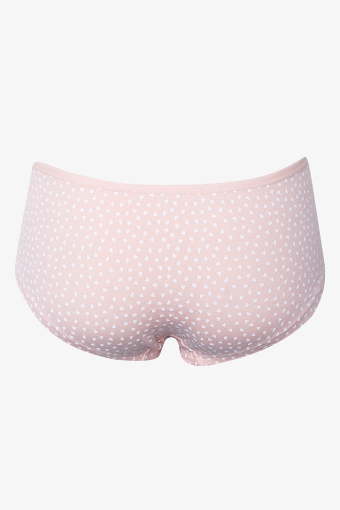 3 Pack Heart Boyleg Panties Navy, Pink And Natural (4)