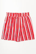 Linen Woven Shorts Red (2)