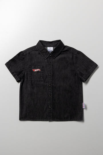 Hot Wheels Denim Shirt Black