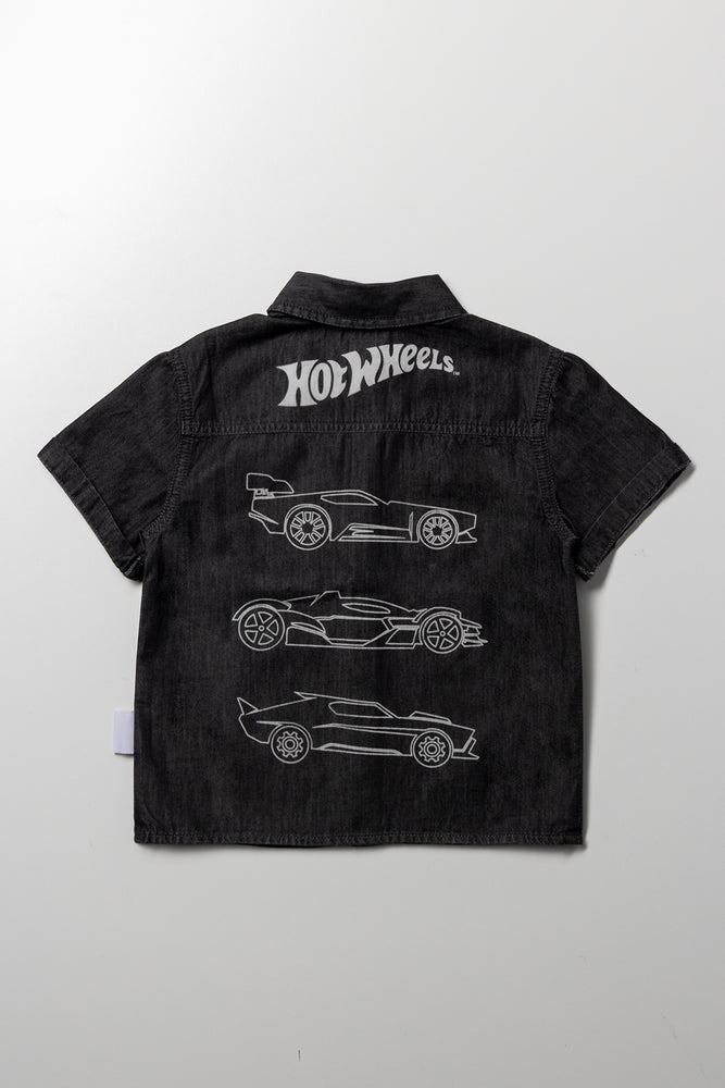 Hot Wheels Denim Shirt Black (2)