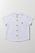 Mandarin Collar Shirt White