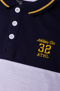 Colourblock Golfer Navy And Yellow (1)