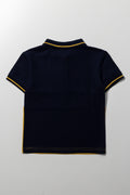 Colourblock Golfer Navy And Yellow (2)