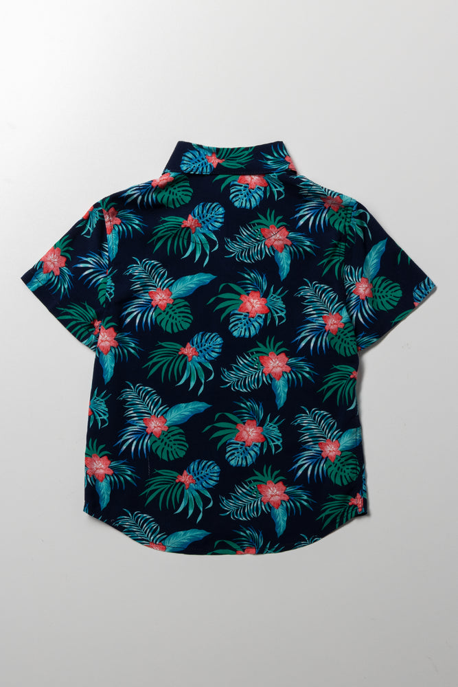 Short Sleeve Shirt Navy And Green (3)