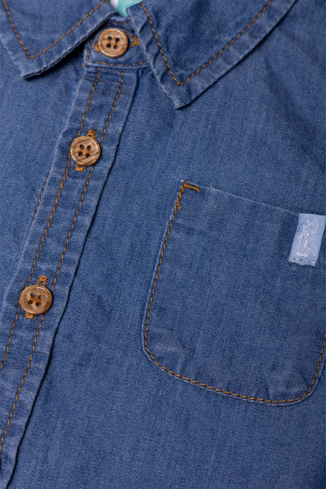 Denim Short Sleeve Shirt Blue