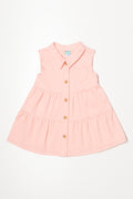 Tiered Sleeveless Dress Pink