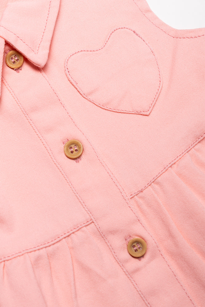 Tiered Sleeveless Dress Pink