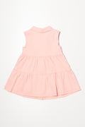 Tiered Sleeveless Dress Pink (2)