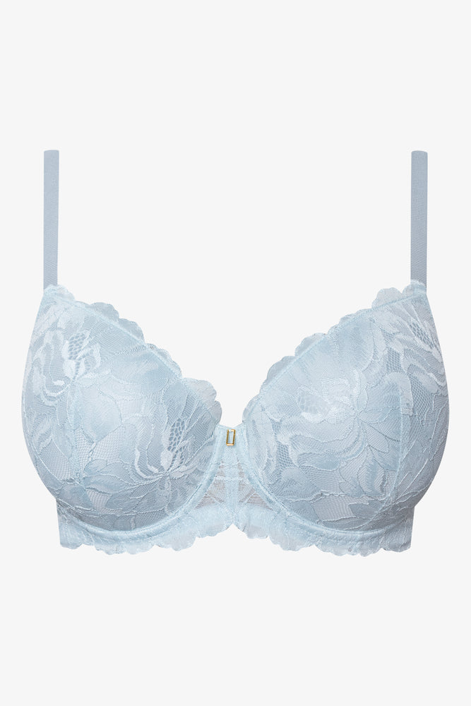 Plus Size 2 Pack Lace Balconette Bras Blue