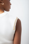 Sleeveless Vest With Chain Cream (3)