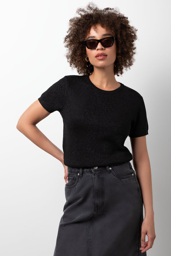 Short Sleeve Top Black