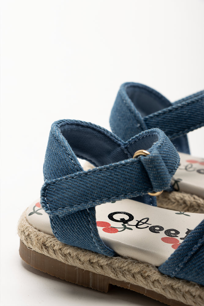 Denim Espadrille Sandals Blue (3)