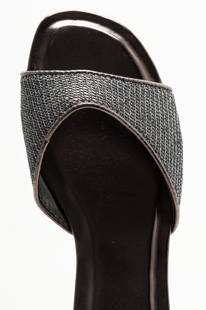 Metallic Mesh Mule Black (4)