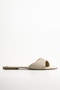 Metallic Mesh Mule Gold (1)